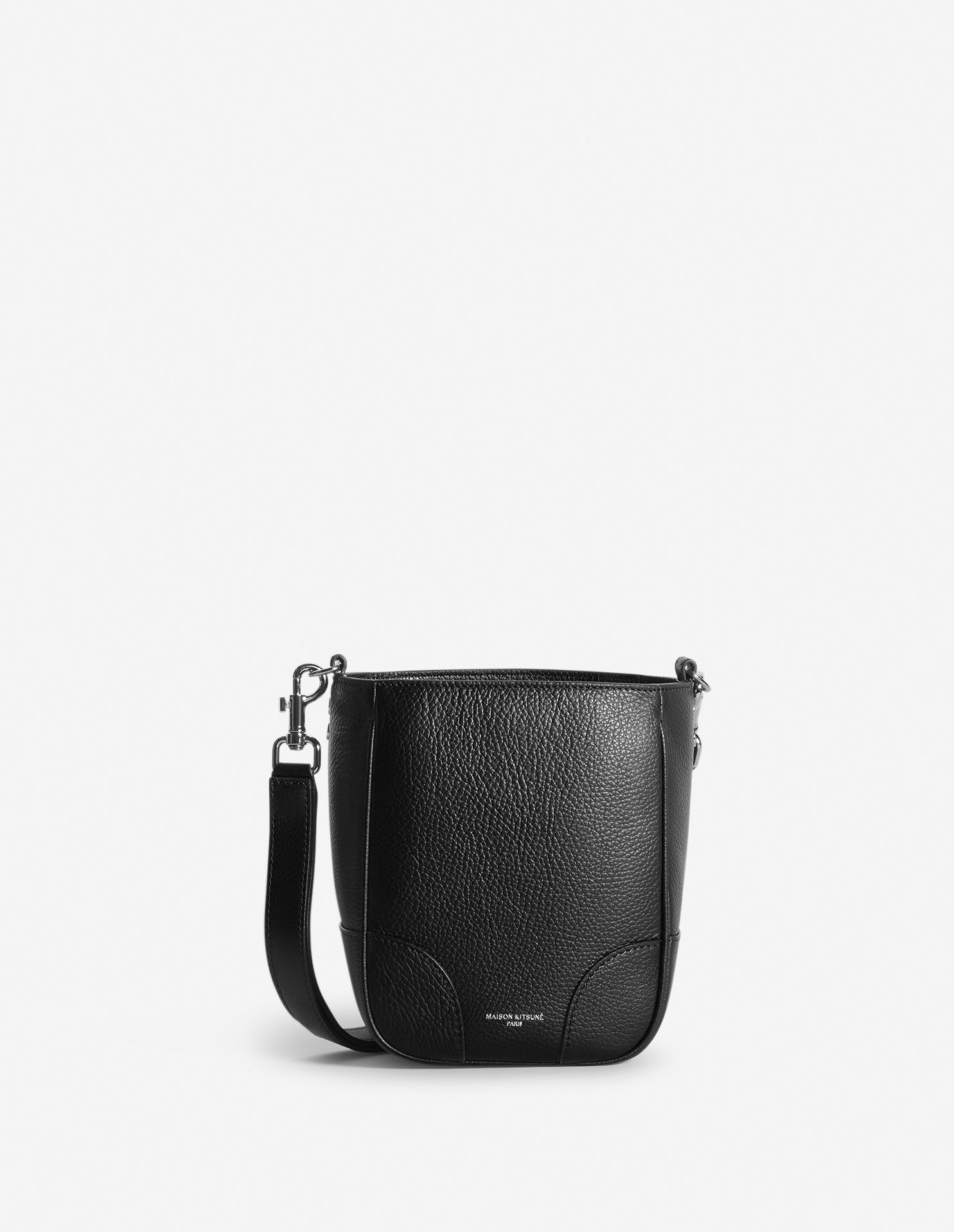 Leather boogie bucket bag - Black