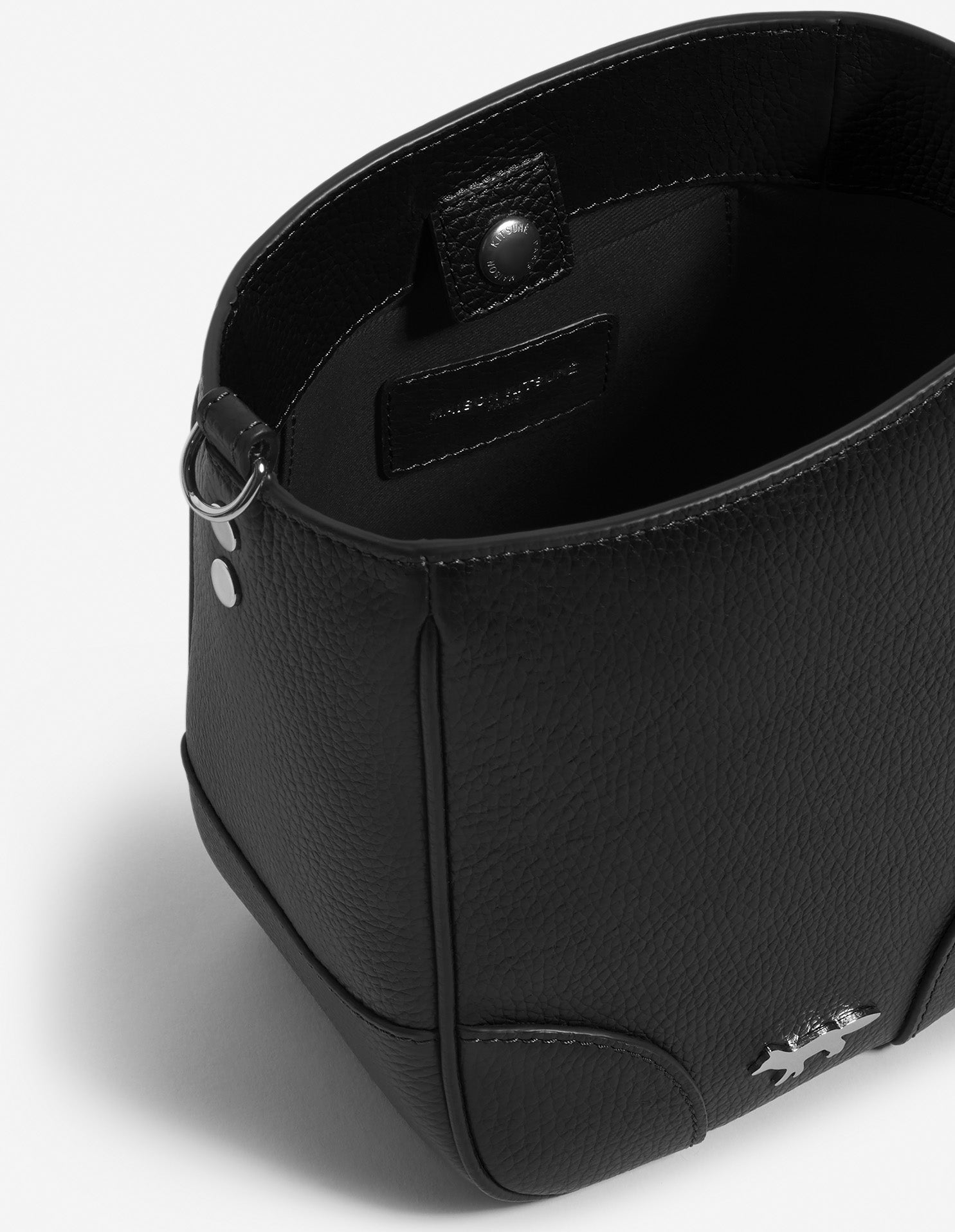 Sac seau boogie en cuir - Black