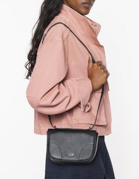 Mini leather boogie bag - Black