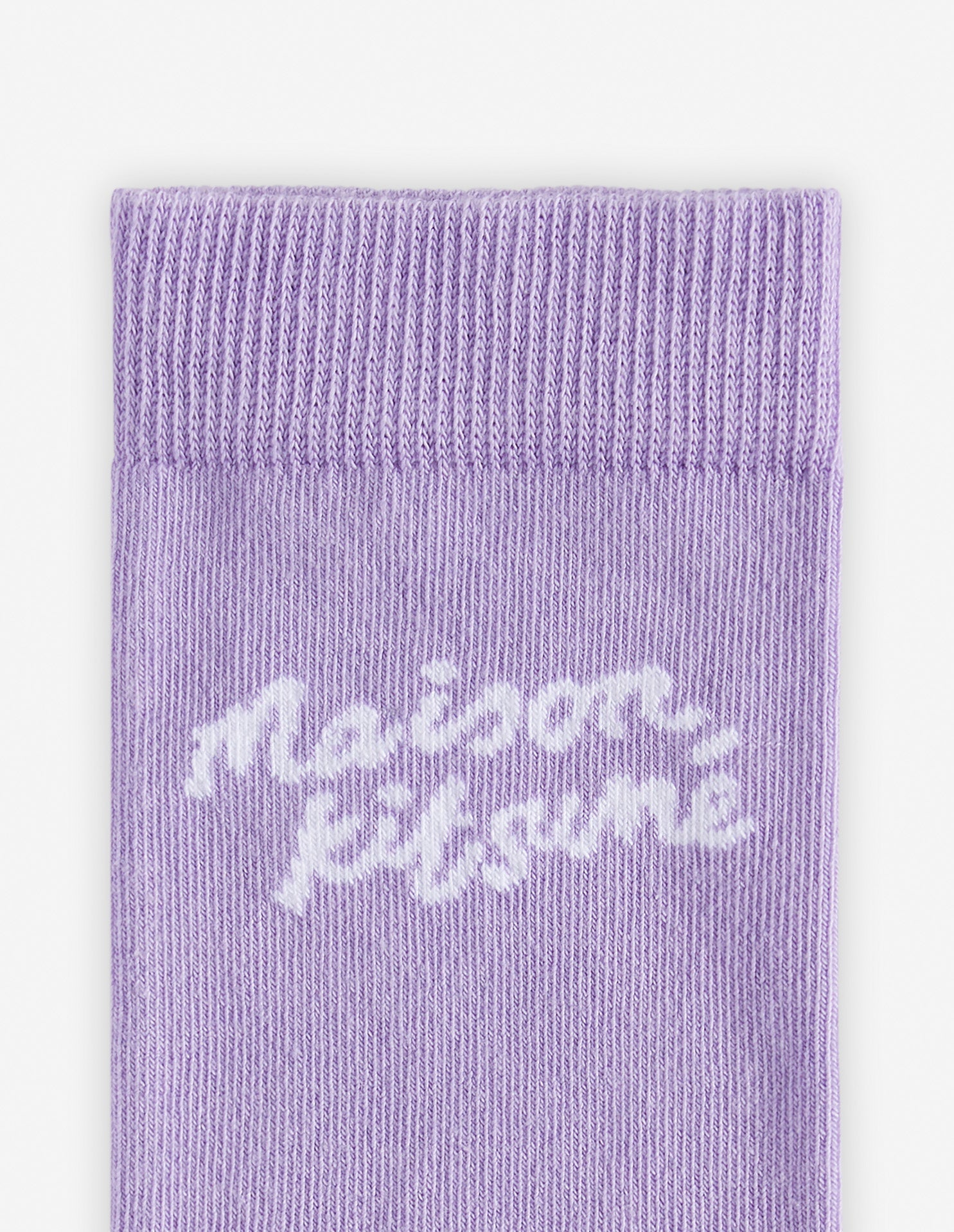 Maison Kitsuné embroidered socks - Lavender Fields