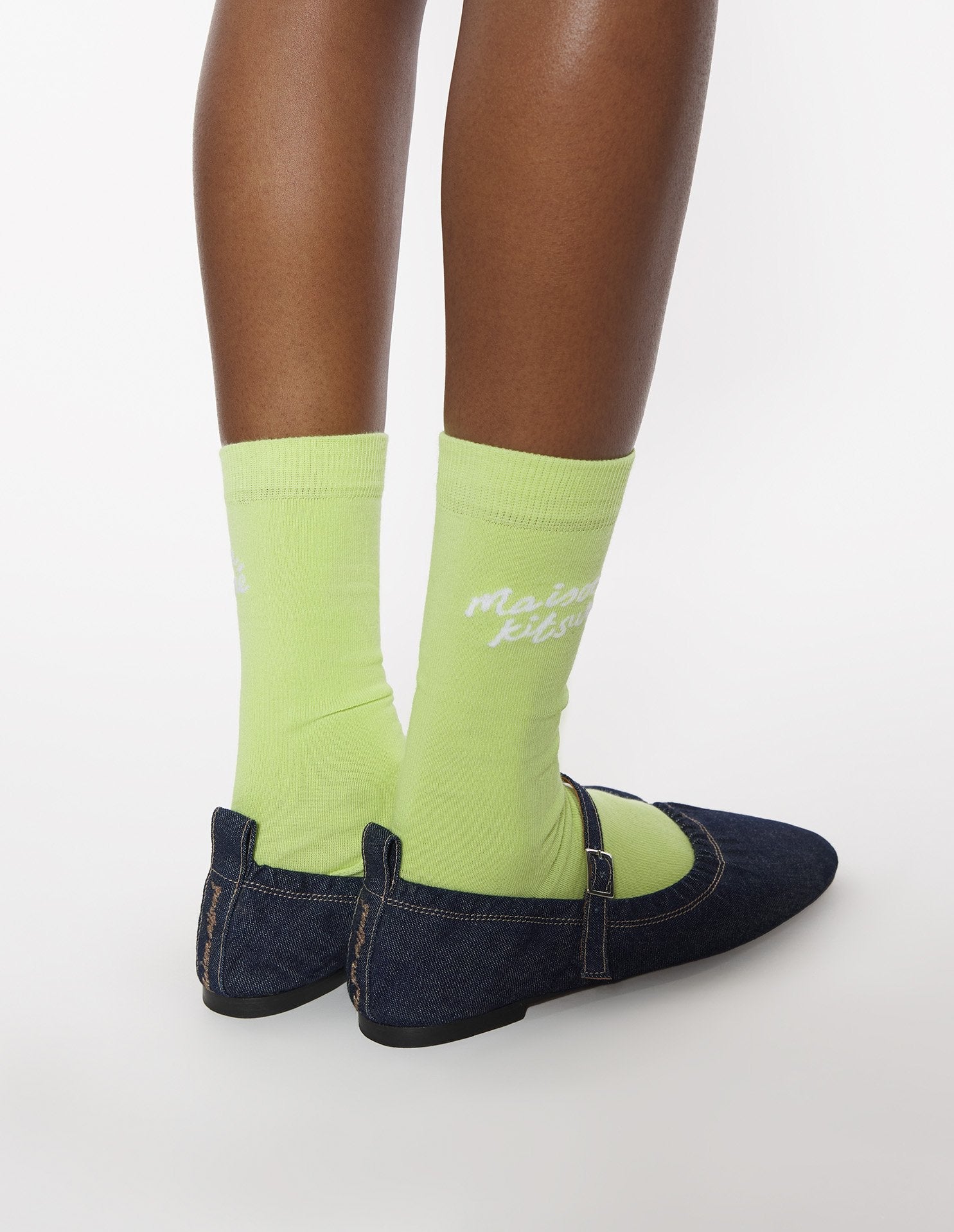 Logo jacquard socks - Lime