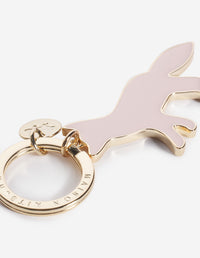 Fox profile key ring - Rosewater