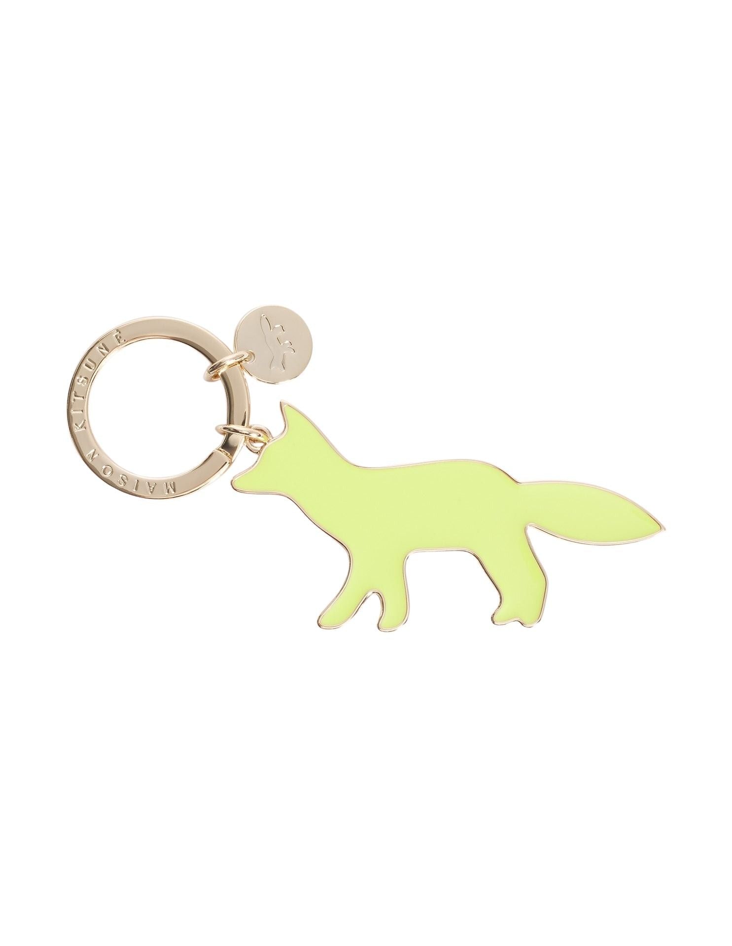 Fox profile key ring - Lime