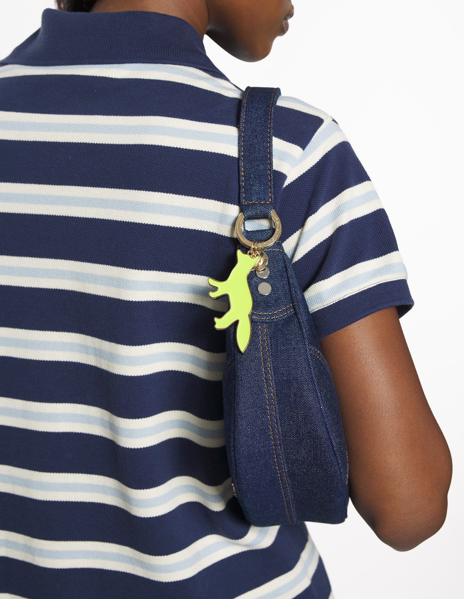 Fox profile key ring - Lime