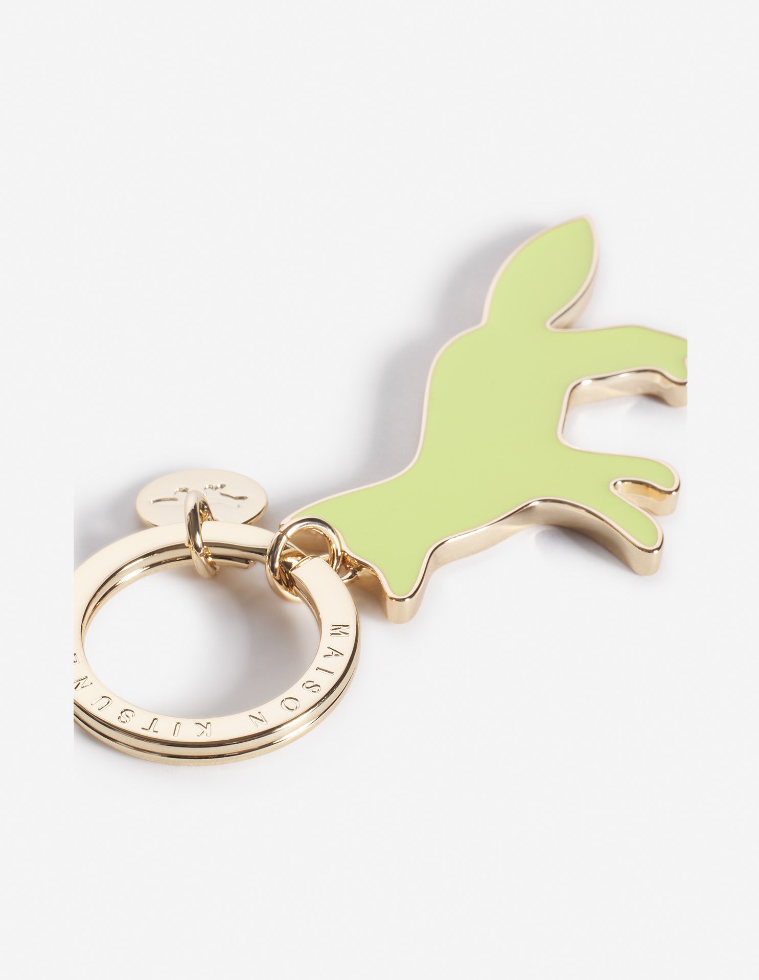 Fox profile key ring - Lime