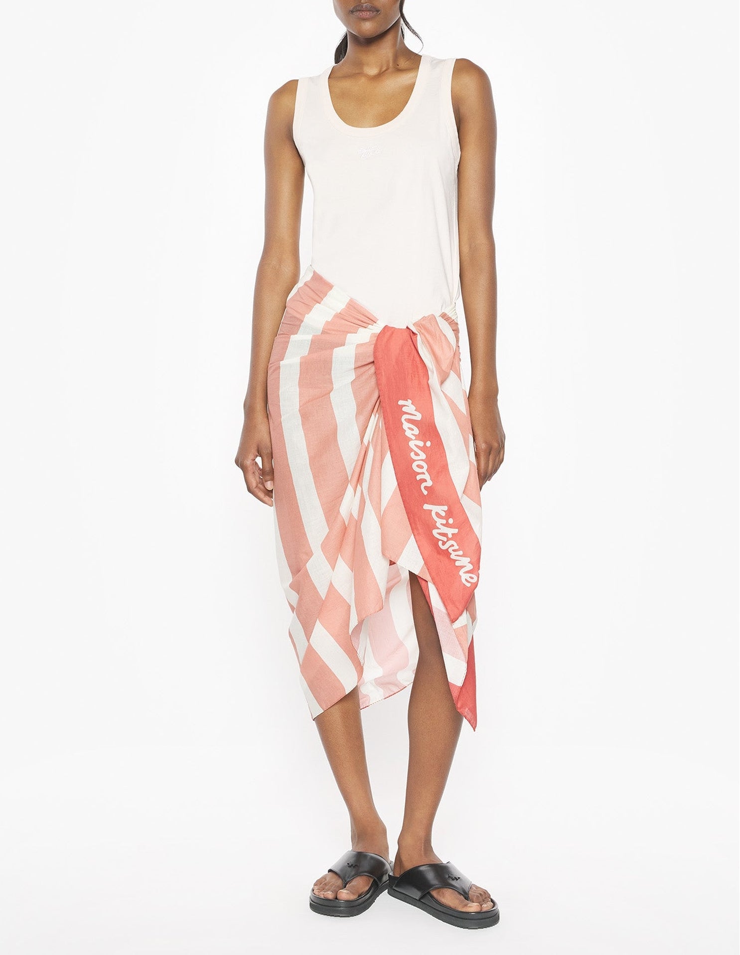 Maison Kitsuné logo sarong - Canyon Sunset & White