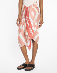 Maison Kitsuné logo sarong - Canyon Sunset & White