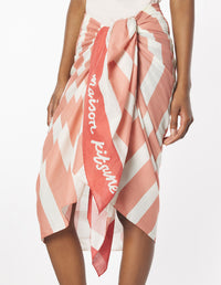 Maison Kitsuné logo sarong - Canyon Sunset & White