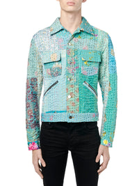 QUILTED PATCHWORK TRUCKER