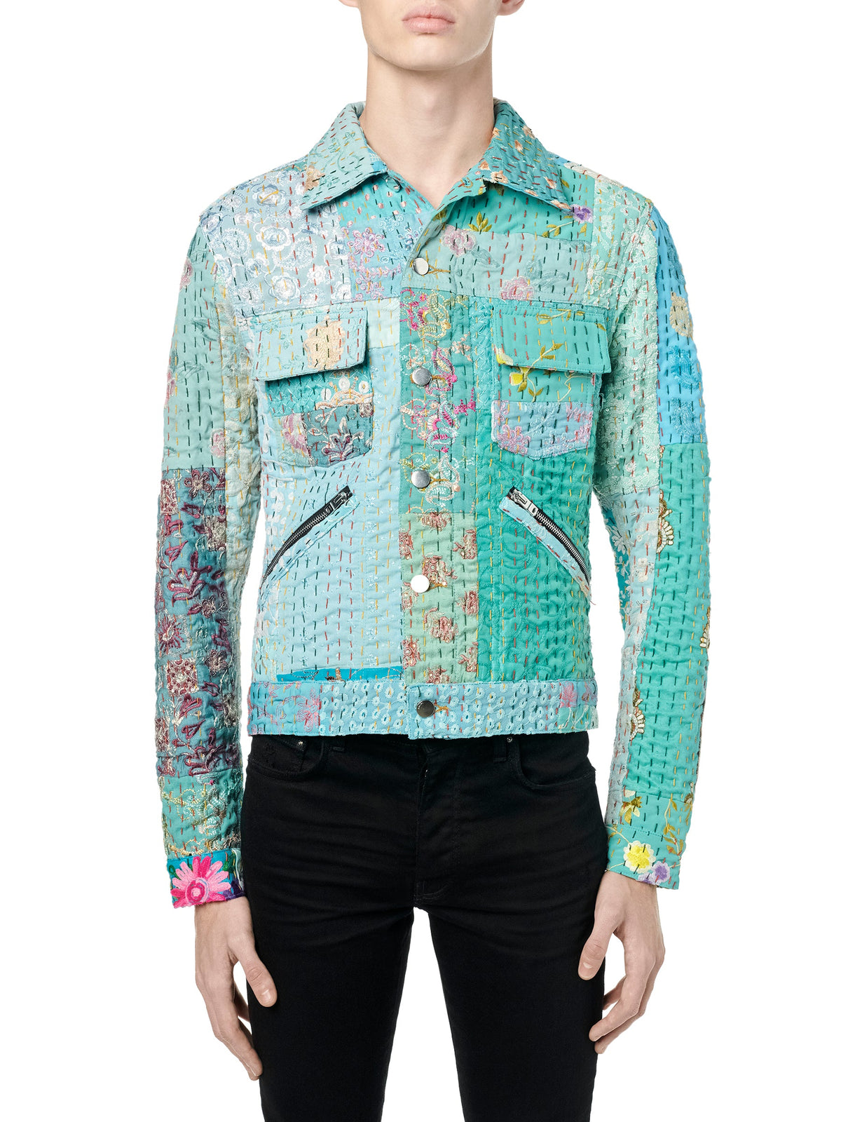 QUILTED PATCHWORK TRUCKER