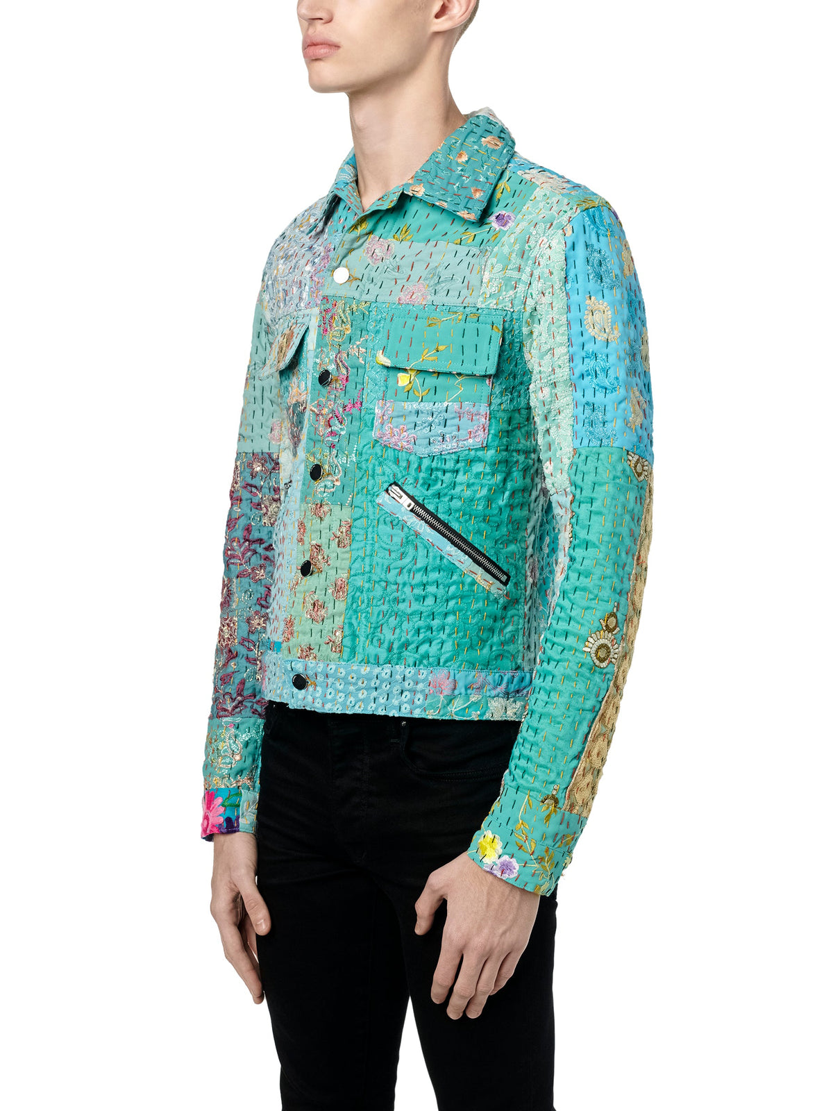 QUILTED PATCHWORK TRUCKER