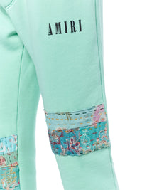 QUILTED ART PATCH SWEATPANTS