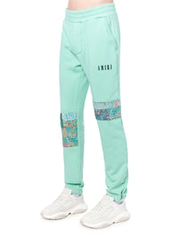 QUILTED ART PATCH SWEATPANTS