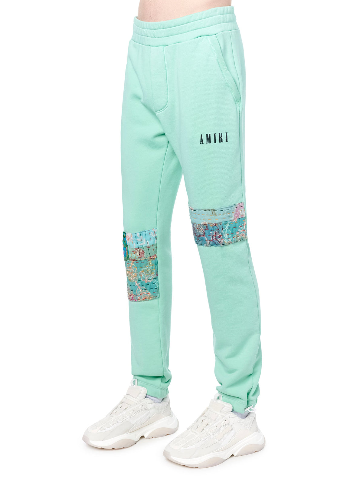 QUILTED ART PATCH SWEATPANTS