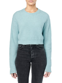 CASHMERE SLIK RIB LS CROP TOP