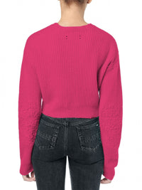 CASHMERE SLIK RIB LS CROP TOP