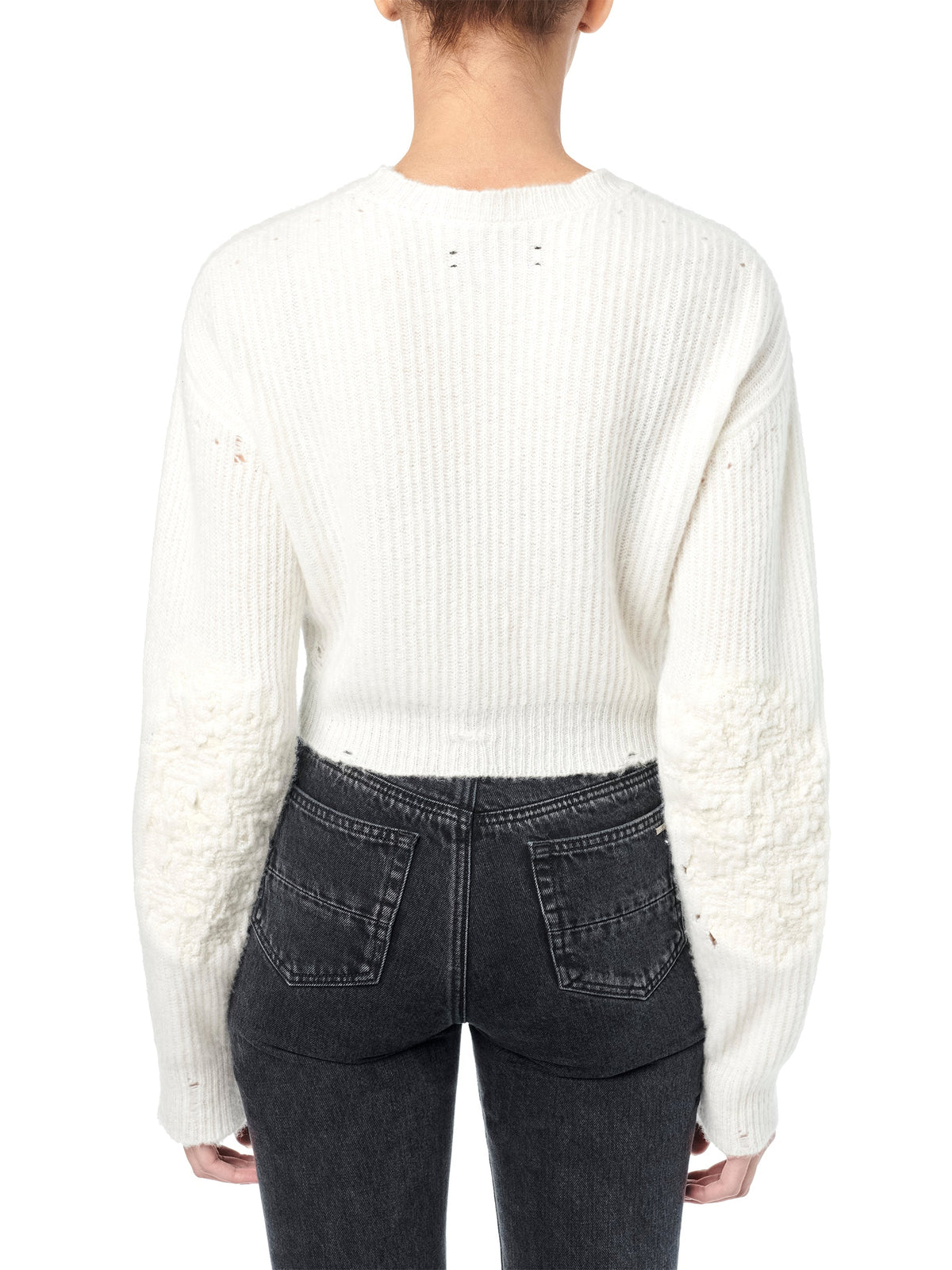 CASHMERE SLIK RIB LS CROP TOP