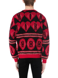 MOHAIR LOGO HEART CARDIGAN