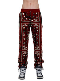 PRINTED BANDANA FLEECE PANTS