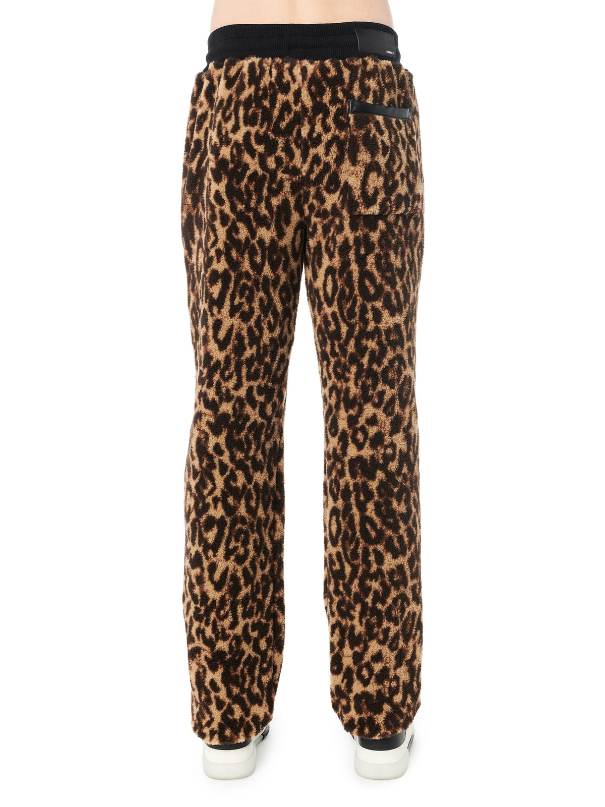 PRINTED LEOPARD FLEECE PANTS
