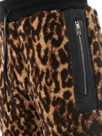 PRINTED LEOPARD FLEECE PANTS