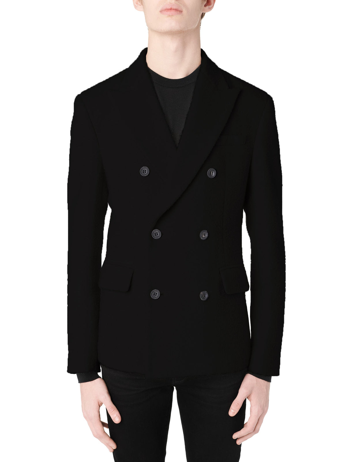 BOILED WOOL DOUBLE BREASTD JKT