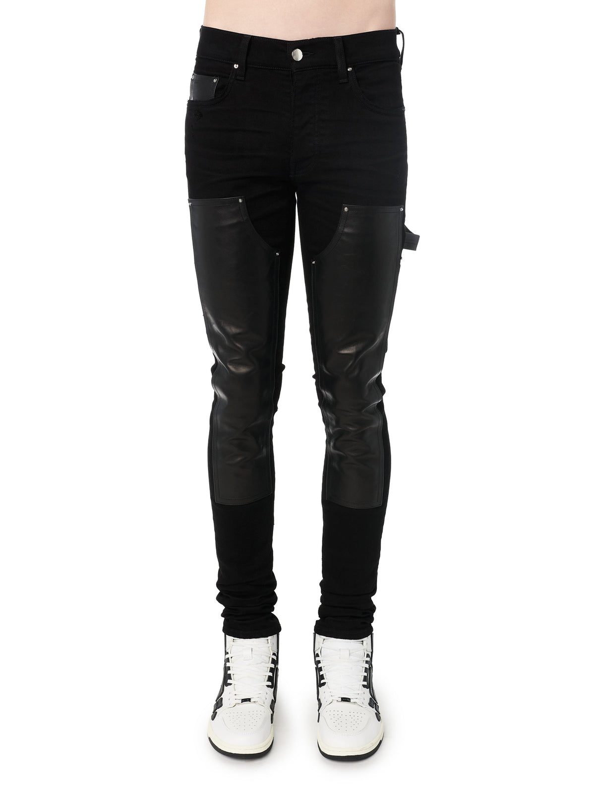 DENIM LEATHER WORKMAN PANT