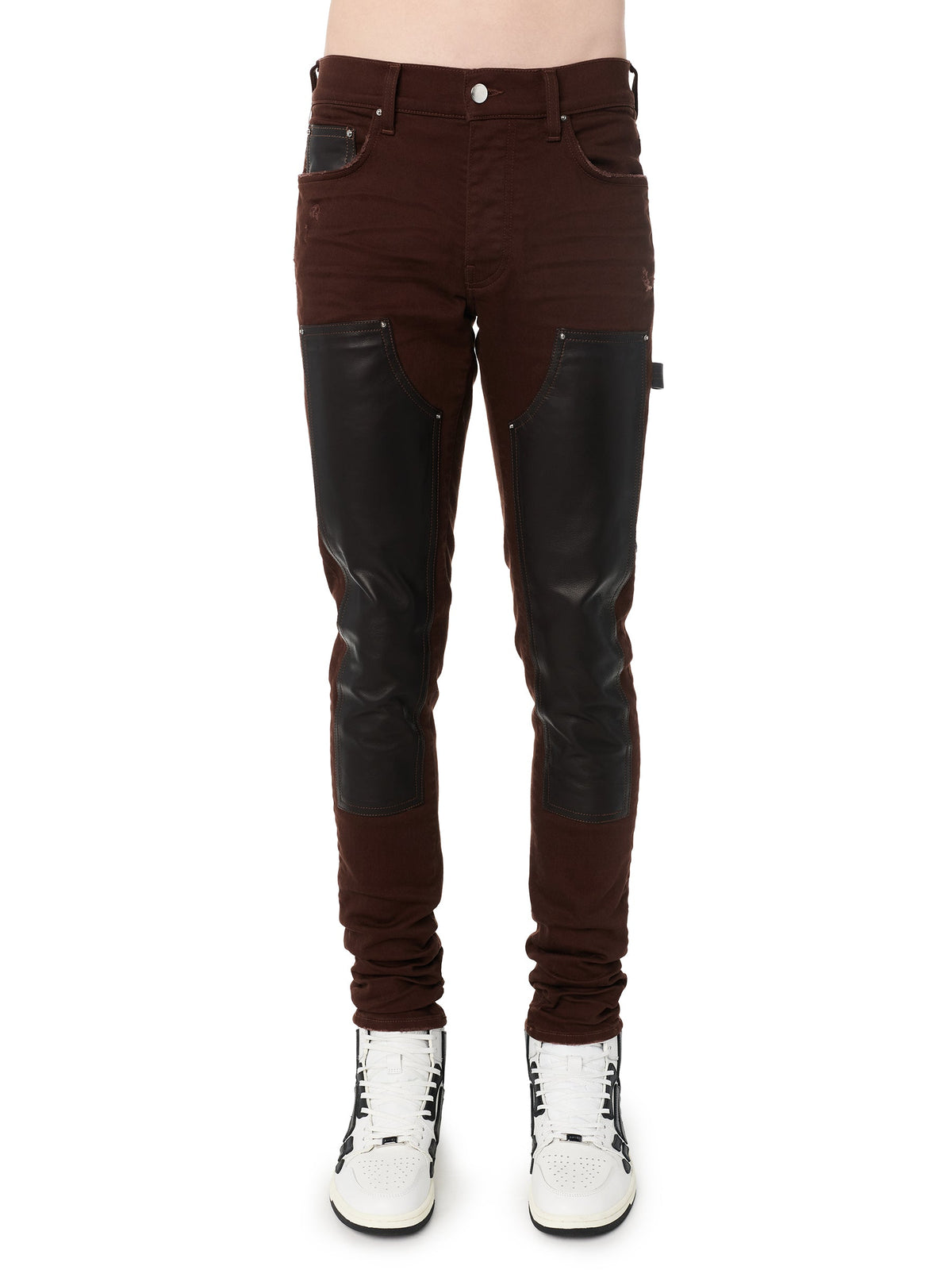 DENIM LEATHER WORKMAN PANT