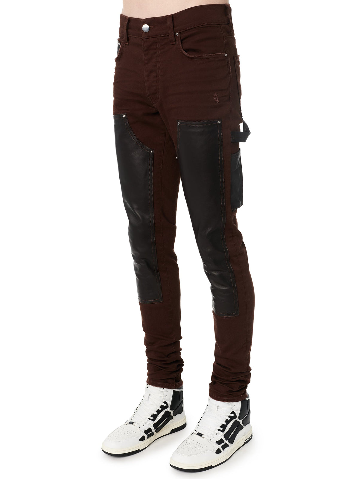 DENIM LEATHER WORKMAN PANT