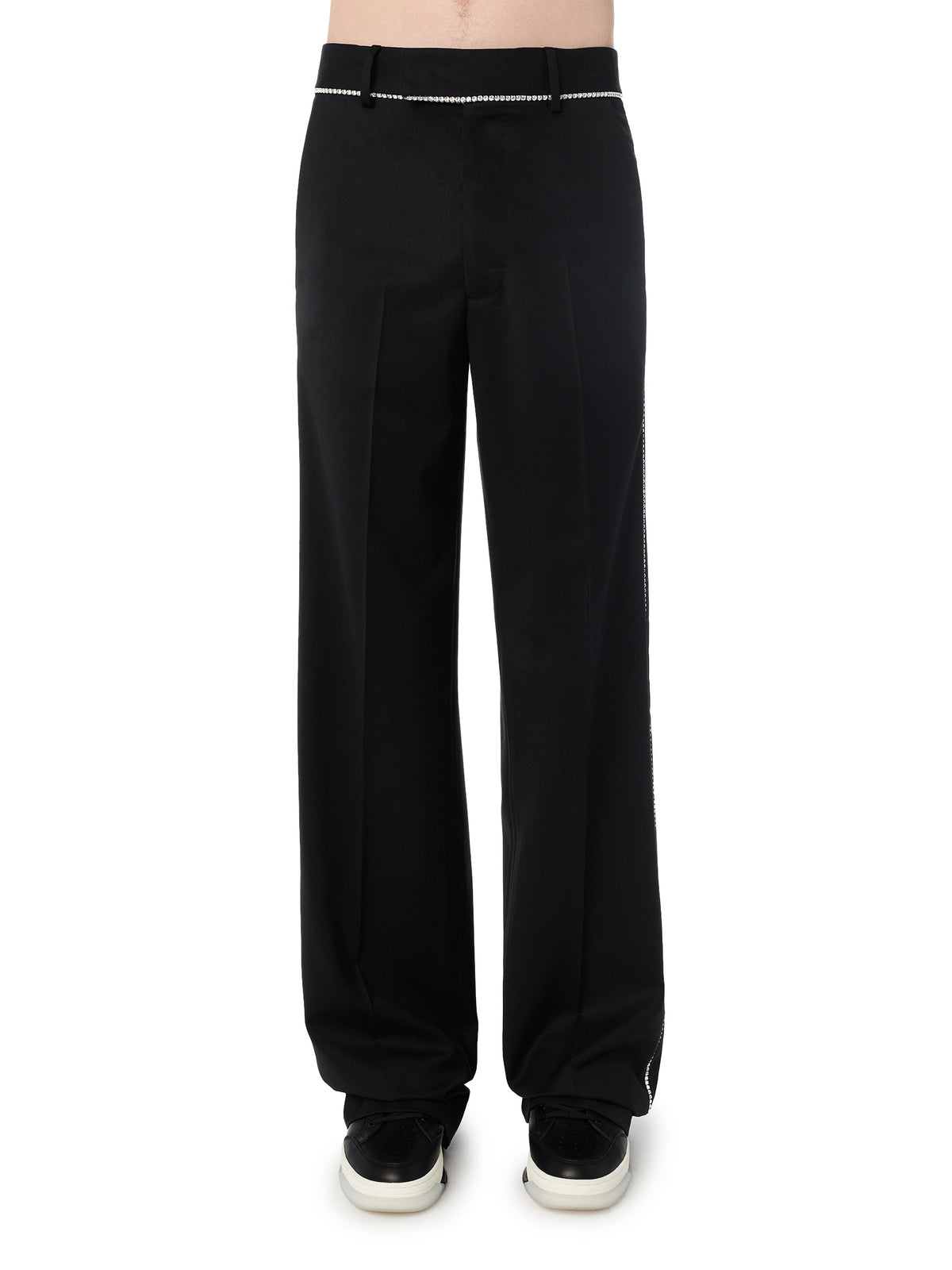 CRYSTAL TRIM TAILOR BAGGY PANT