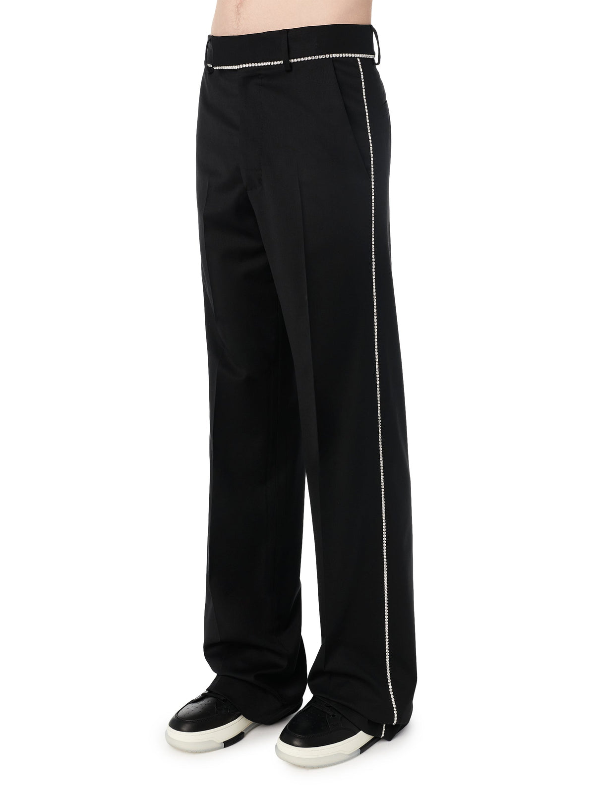 CRYSTAL TRIM TAILOR BAGGY PANT