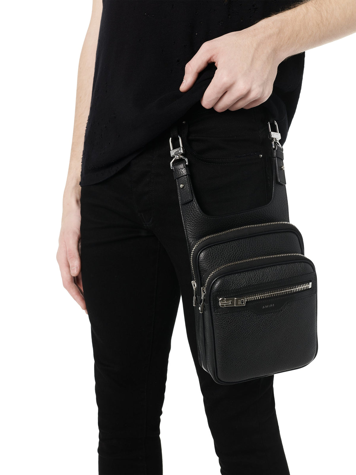 PEBBLED NAPA HIP POUCH