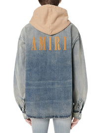 DENIM HOODED OVERSHIRT