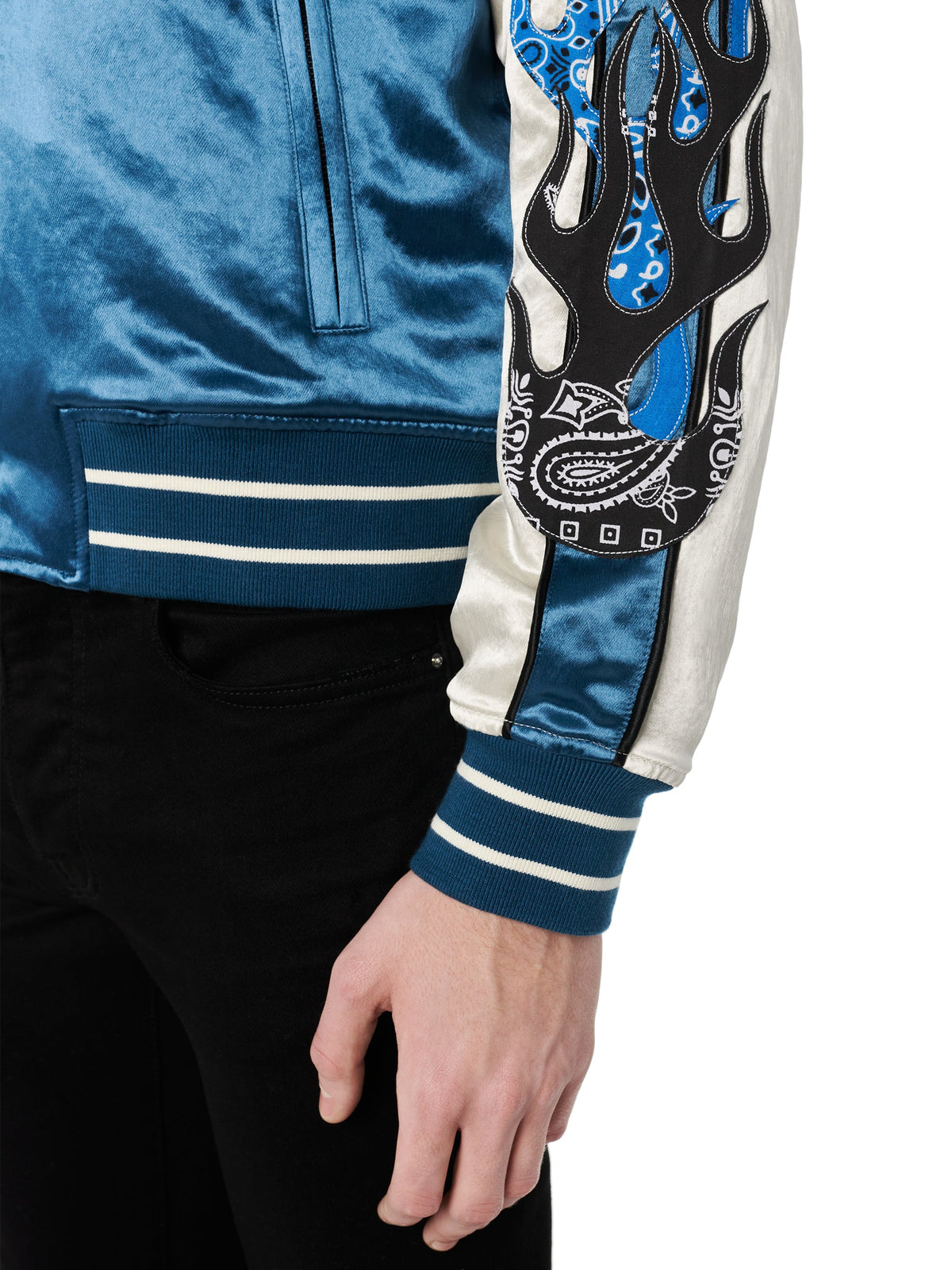 SATIN FLAMES SOUVENIR JACKET