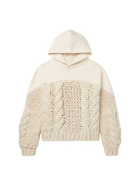 HYBRID HOODIE / TERRY + CABLE