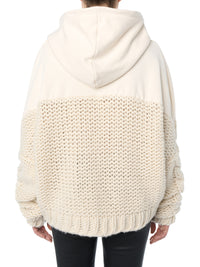 HYBRID HOODIE / TERRY + CABLE
