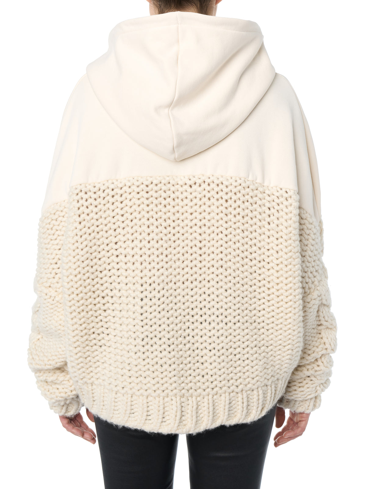 HYBRID HOODIE / TERRY + CABLE
