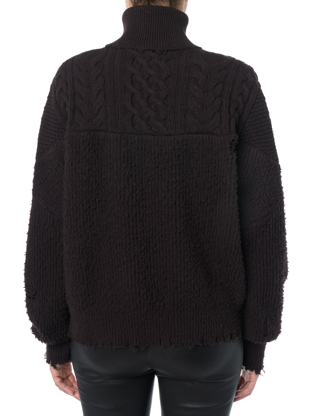 HYBRID MOCK NECK / CABLE + RIB