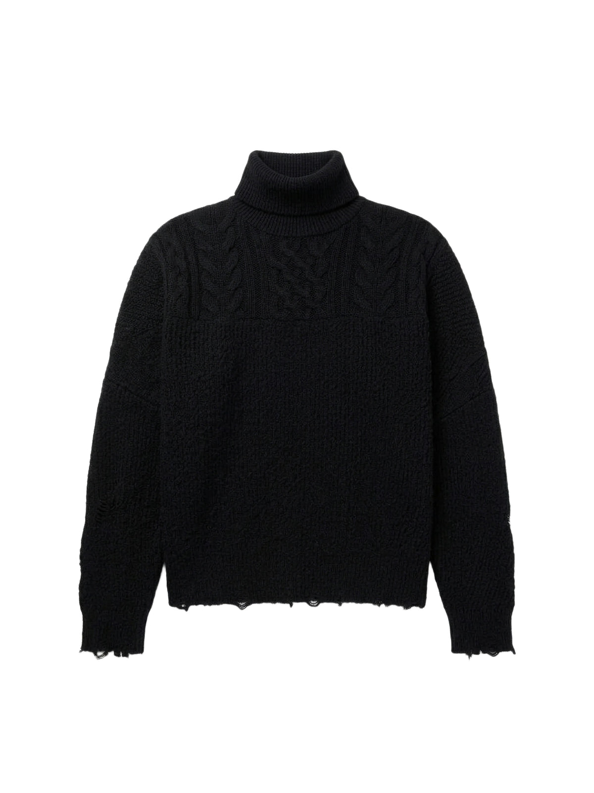 HYBRID MOCK NECK / CABLE + RIB