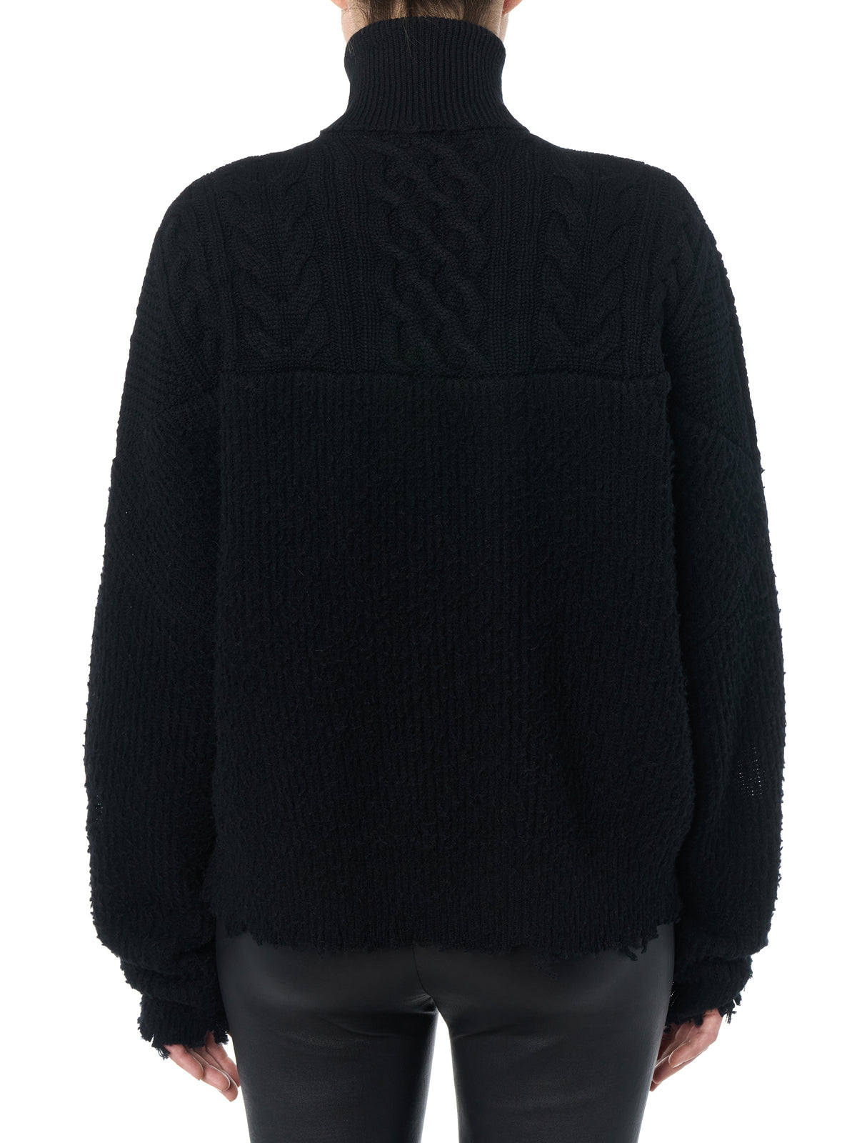 HYBRID MOCK NECK / CABLE + RIB