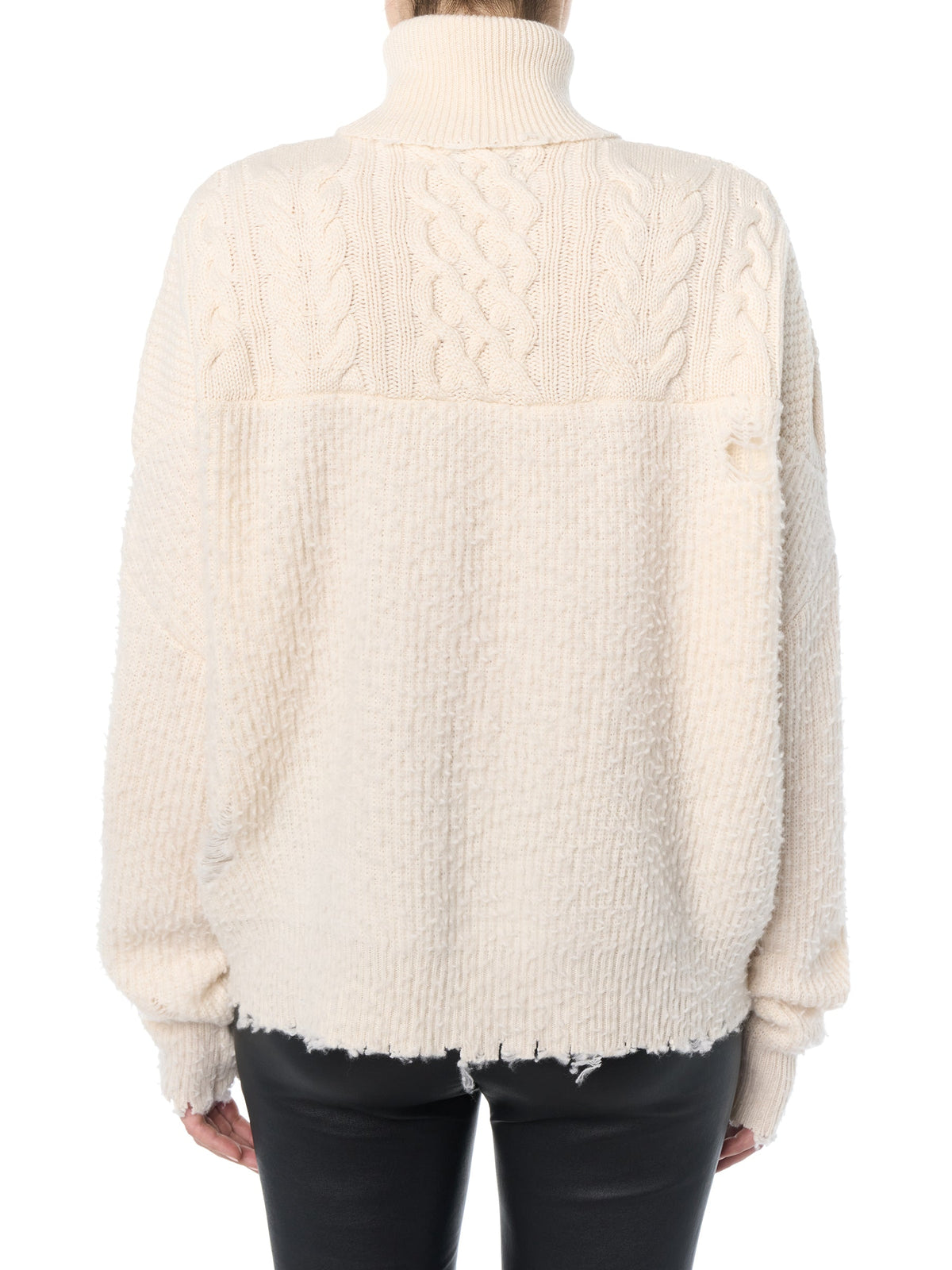 HYBRID MOCK NECK / CABLE + RIB