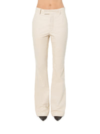 LEATHER BOOTLEG TROUSER