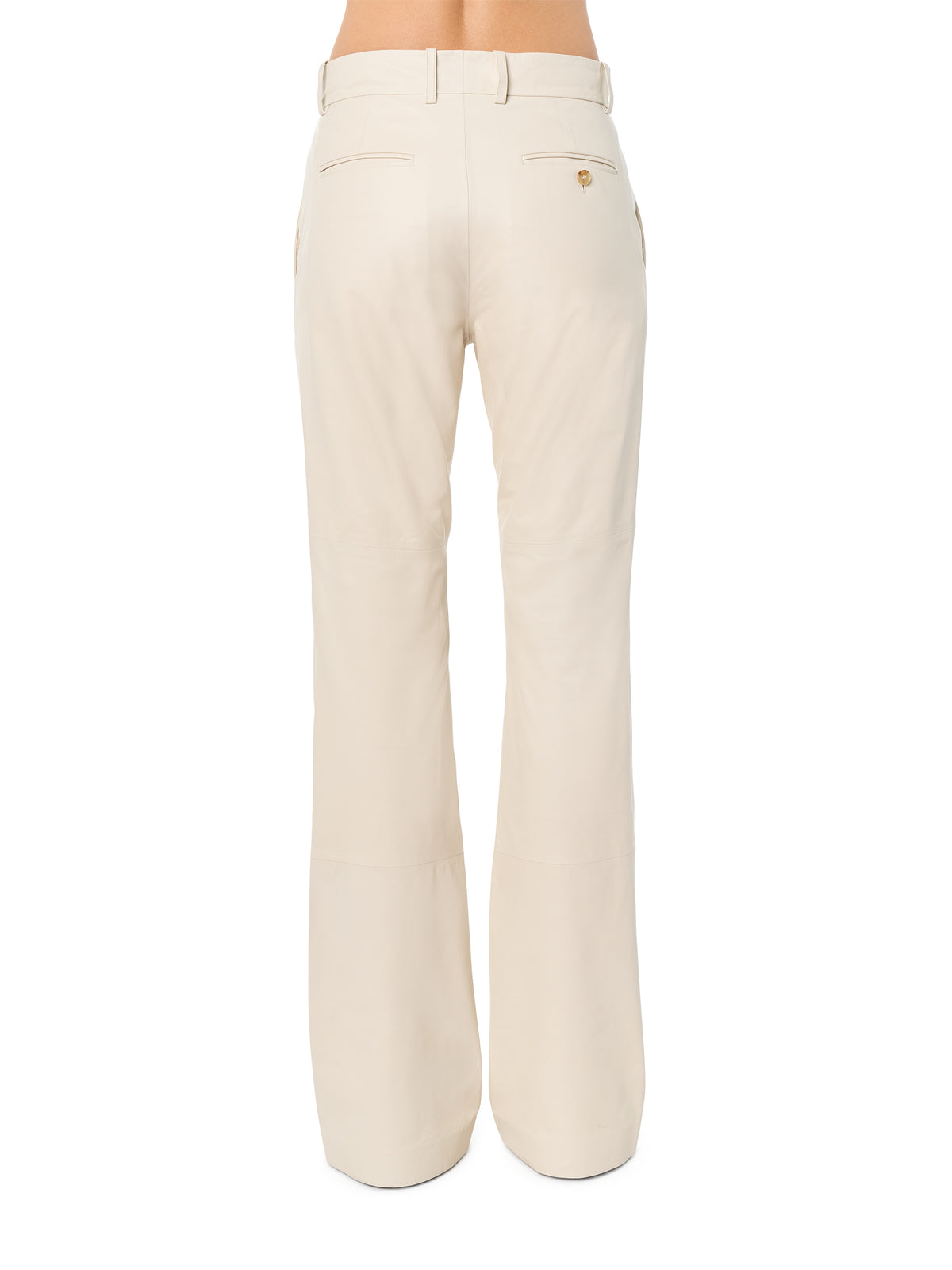 LEATHER BOOTLEG TROUSER