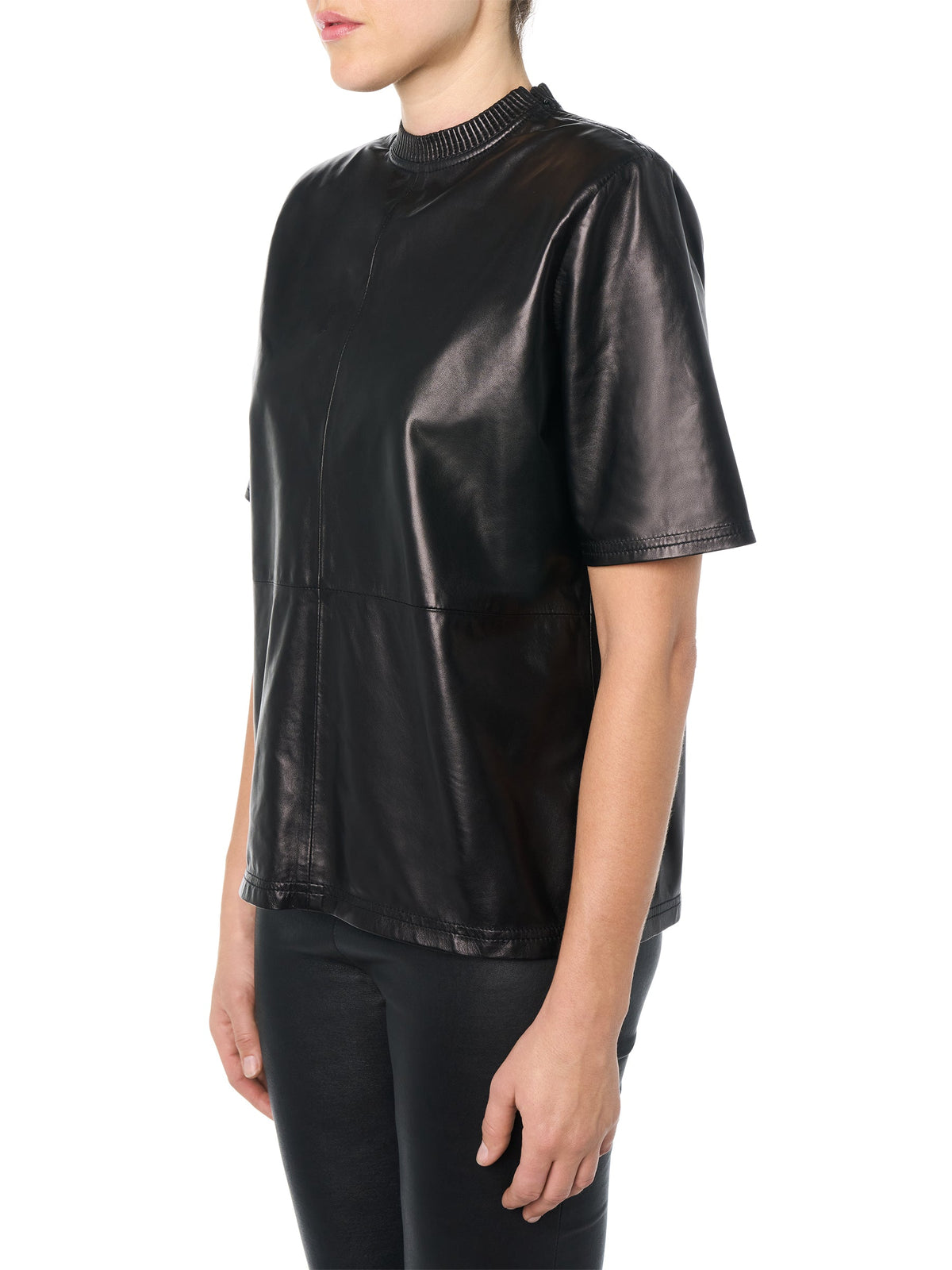 LEATHER STRONG SHOULDER TEE