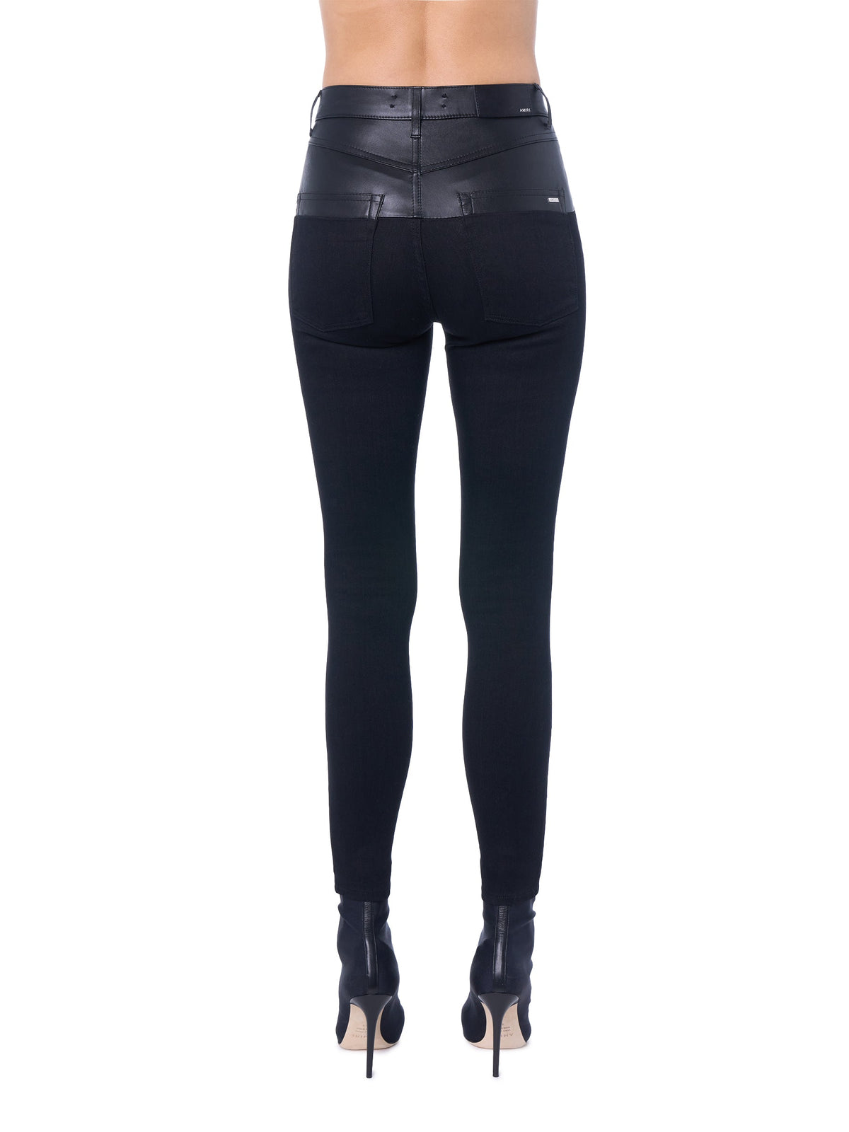 CONTRAST SKINNY W/ LEATHER