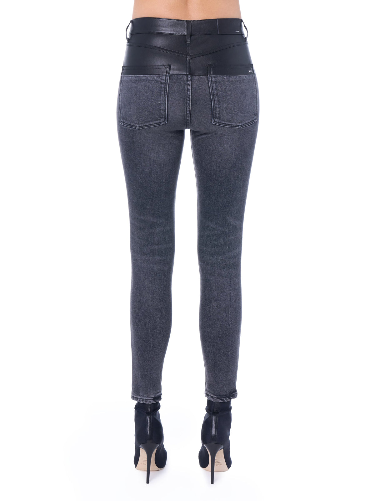 CONTRAST SKINNY W/ LEATHER