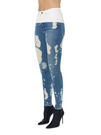 CONTRAST SKINNY W/ LEATHER
