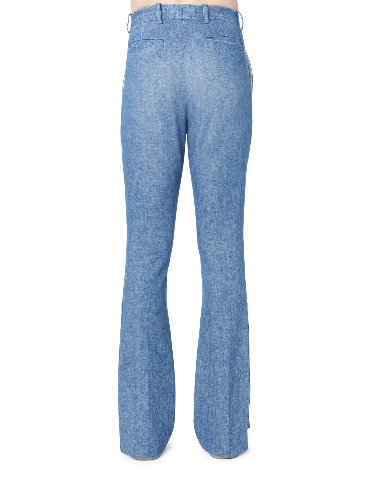 CHAMBRAY KICK FLARE JEAN