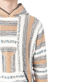 BRAIDED BANDANA STRIPE HOODIE