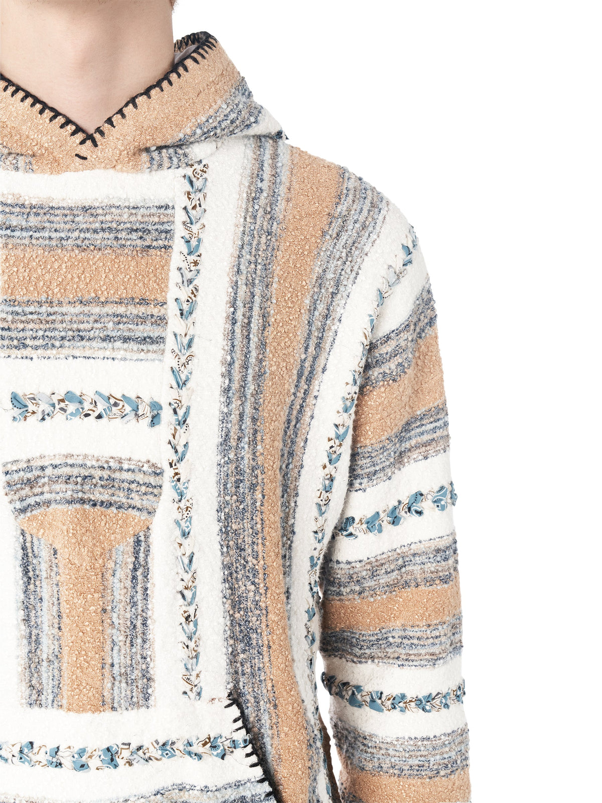 BRAIDED BANDANA STRIPE HOODIE